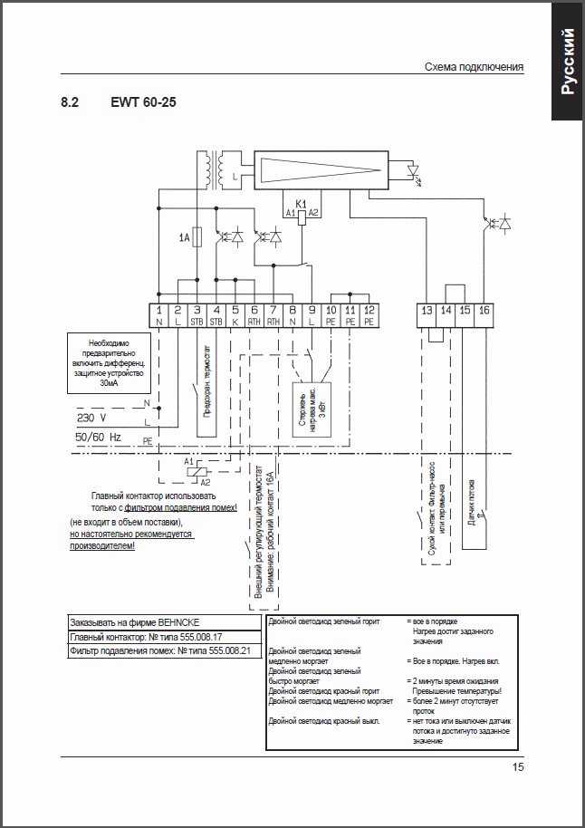 Extract from a translated operation manual with preserved layout design